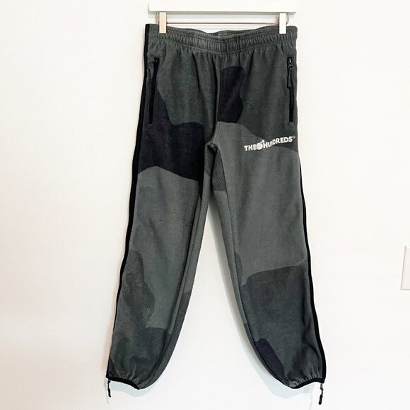 The Hundreds Shrublands Oversize Camo Print Zip Away Sweatpants Black Size Small - Picture 3 of 9